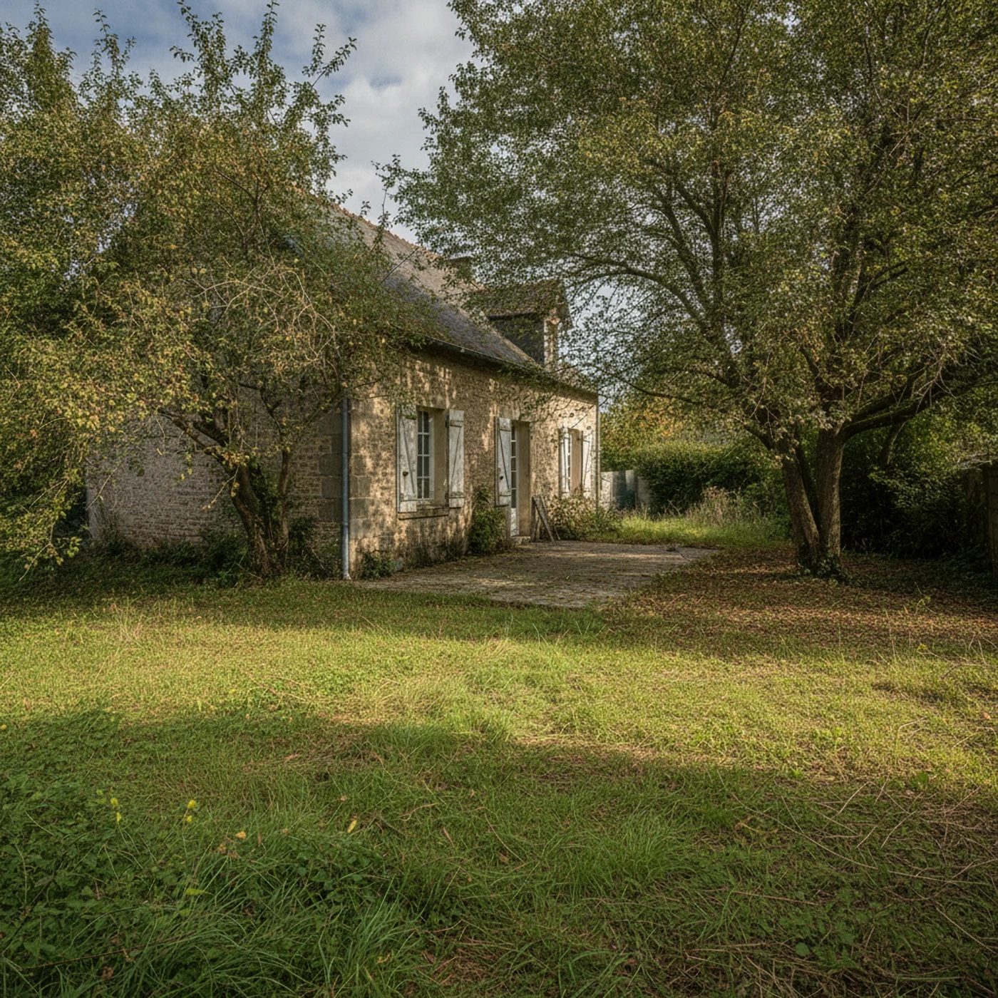 Façade dégagée après taille raisonnée d'un arbre à Saint-Serge Angers