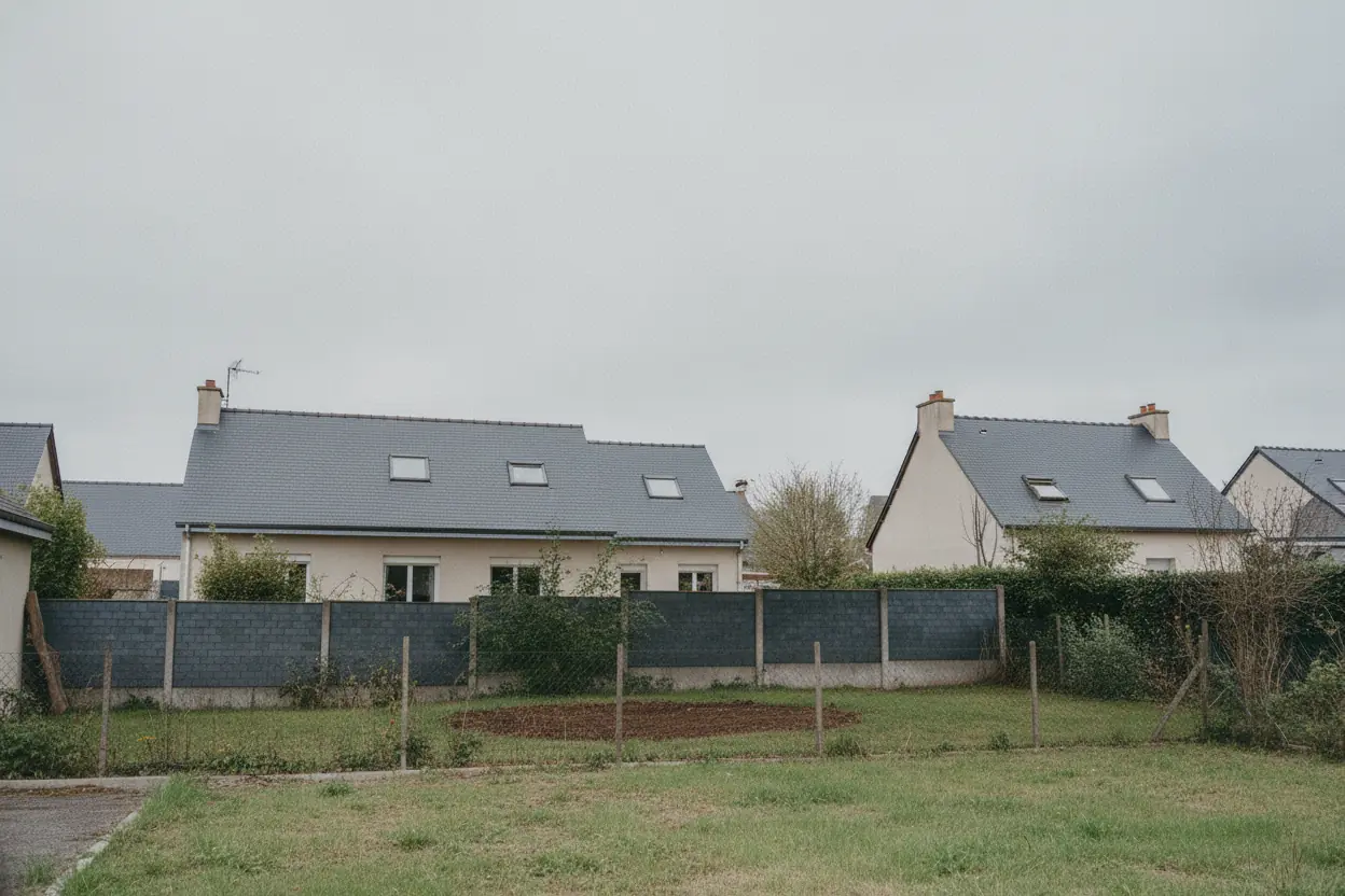 Jardin dégagé et propre après abattage et dessouchage à Trélazé, espace reconquis